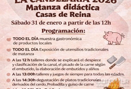 La Candelaria 2026 llenará Casas de Reina de tradición con una Matanza Didáctica y actividades para toda la familia