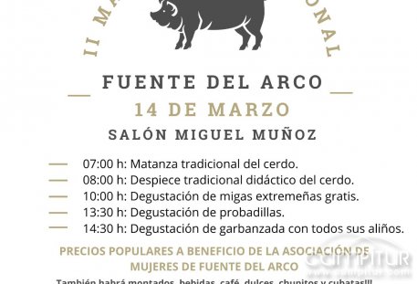 Fuente del Arco celebrará su II Matanza Tradicional el 14 de marzo en el Salón Miguel Muñoz